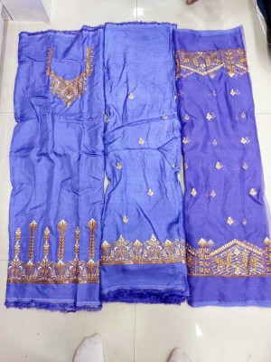 Vastram Textile Cotton Blend Embroidered Salwar Suit Material