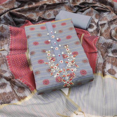 Peachmode Pure Silk Self Design Salwar Suit Material