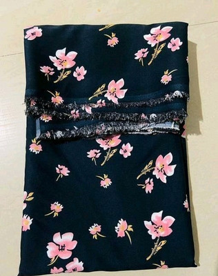 JESVI Crepe Floral Print Kurta Fabric