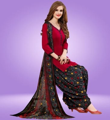 AYKA CLOTHINGS Crepe Floral Print Salwar Suit Material