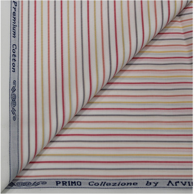 Arvind Pure Cotton Striped Shirt Fabric