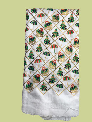 HouseOfCommon Silk Blend Embroidered Blouse Material