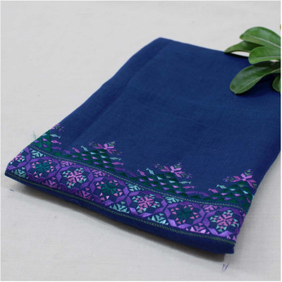 Garvi Gurjari Pure Cotton Embroidered Blouse Material