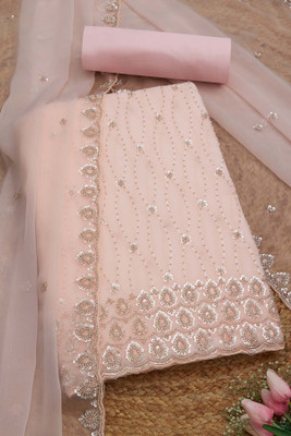 soch Chiffon Embellished Salwar Suit Material