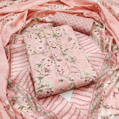 KenaEnterprises Cotton Blend Floral Print Salwar Suit Material
