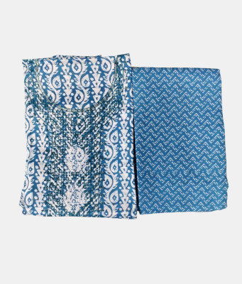 The Ecom Trends Cotton Blend Paisley, Geometric Print Kurta & Palazzo Material