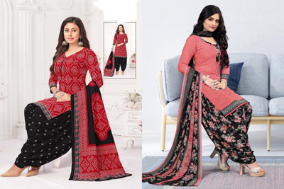 laxmi creation Crepe Printed Salwar Suit Material