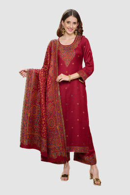 HouseOfCommon Wool Self Design Kurta & Palazzo Material