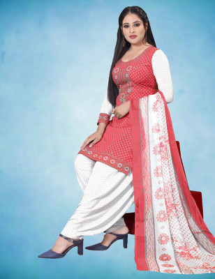 AYKA CLOTHINGS Crepe Printed Kurta & Patiyala Material