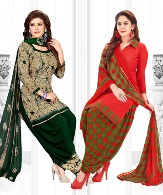 Caoimhe Crepe Embroidered, Printed Salwar Suit Material