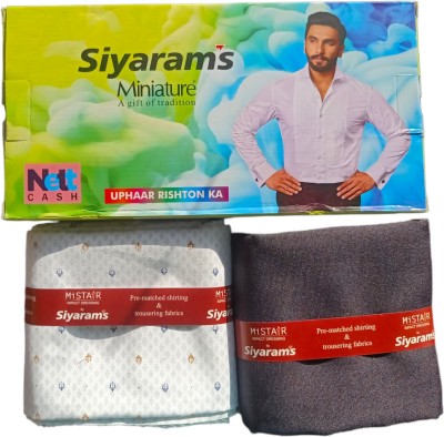 Siyaram's Cotton Blend Printed Shirt & Trouser Fabric