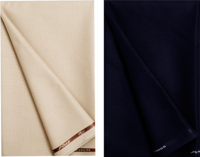 abhi fashion Cotton Blend Solid Trouser Fabric