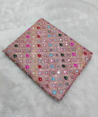 SoniImpax Georgette Embroidered Blouse Material