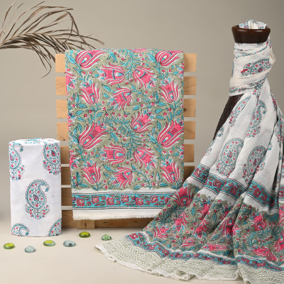QADRI IMPEX Pure Cotton Printed Salwar Suit Material