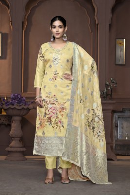 manvaa Organza Embellished Salwar Suit Material