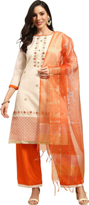 Rajnandini Chanderi Embroidered Kurta & Palazzo Material