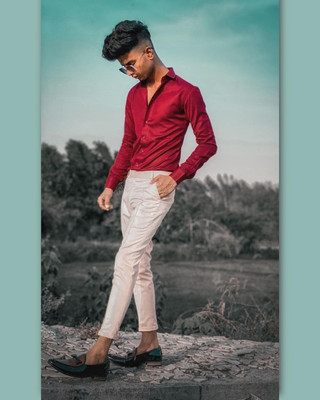 KHODIYAAR FASHION Cotton Blend Solid Shirt & Trouser Fabric