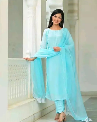 RISHWENTERPRISE Cotton Silk Solid Kurta & Churidar Material