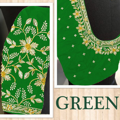 ORIGINEXCLUSIVE Art Silk Embroidered Blouse Material