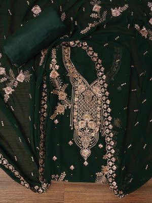 Jaipur Kurti Georgette Embroidered Salwar Suit Material