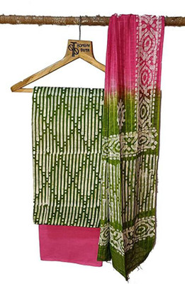 Bombay Buta Cotton Striped Kurta & Churidar Material
