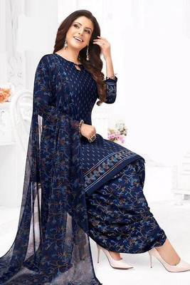 SIMPLYETHNIC Crepe Printed Kurta & Churidar Material