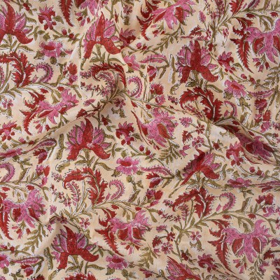 Dmaasa Pure Cotton Floral Print Multi-purpose Fabric