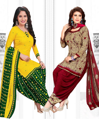 VERCO Crepe Printed Salwar Suit Material