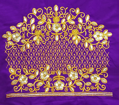 TRISHULFASHION Art Silk Embroidered Blouse Material