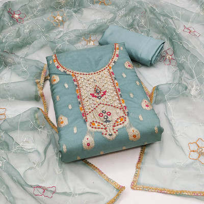 Divastri Organza Paisley Salwar Suit Material