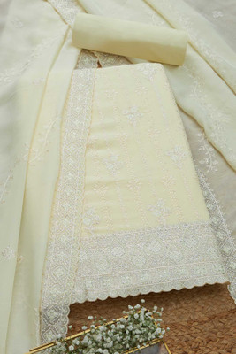 soch Organza Embroidered Salwar Suit Material