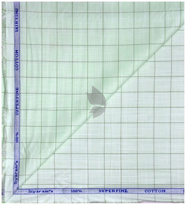 Siyaram's Pure Cotton Checkered Shirt Fabric