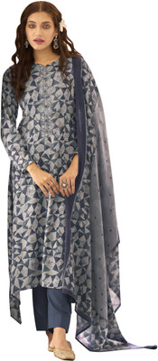 DRAVINAM Trends Wool Embroidered Salwar Suit Material