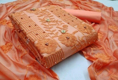 Zanzar Enterprise Pure Cotton Self Design Salwar Suit Material