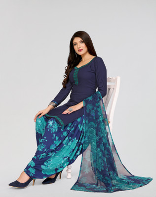 Krishani Creation Crepe Floral Print Salwar Suit Material