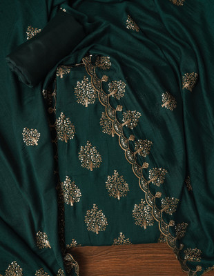 Jaipur Kurti Cotton Blend Embroidered Salwar Suit Material