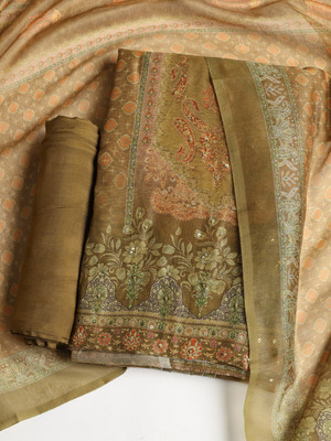 Meena Bazaar Chanderi Printed Salwar Suit Material