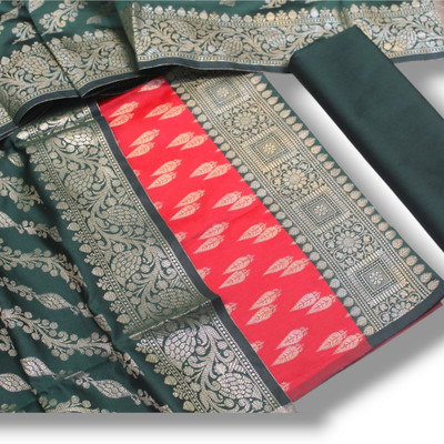Pahnawa handlooms Silk Blend Self Design, Paisley Salwar Suit Material