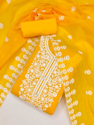 Divastri Chanderi Embroidered Salwar Suit Material