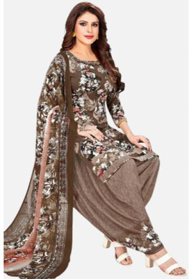 EverEthnic Cotton Blend Self Design Salwar Suit Material