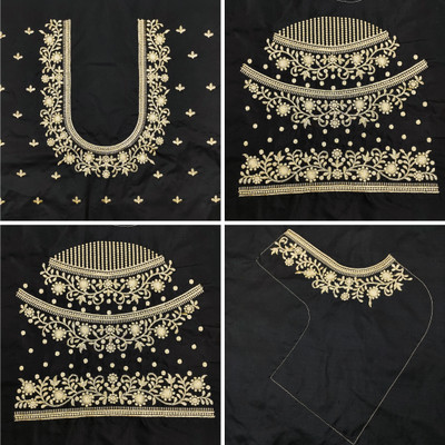 Vivida Enterprise Art Silk Embroidered Blouse Material