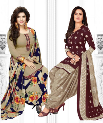 VERCO Crepe Printed Salwar Suit Material