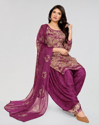 ANIRAV Crepe Printed Kurta & Palazzo Material