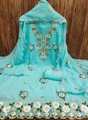 HOUSEEOFCOMMON Pure Cotton Embroidered Salwar Suit Material