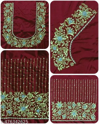 wizulo trendz Cotton Silk Embroidered Blouse Material