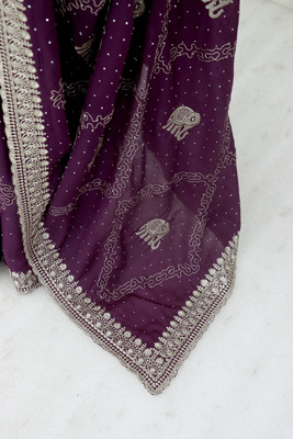 Mikhu Shop Georgette Embroidered Blouse Material