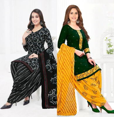 SIMPLYETHNIC Crepe Self Design Salwar Suit Material