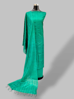 Aamir Fashion Textile Cotton Silk Self Design, Striped Kurta & Churidar Material