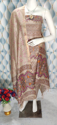 MOHEY DESI Silk Blend Printed Kurta & Churidar Material