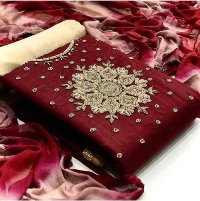 Krishani Creation Cotton Blend Self Design Kurta & Churidar Material